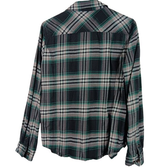 Carhartt Womens Med Hamilton Flannel Plaid Button Up Long Sleeve Shirt Cabincore - Picture 5 of 5